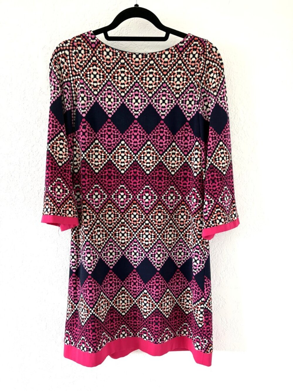 Eliza J Pink and Navy Sheath Dress